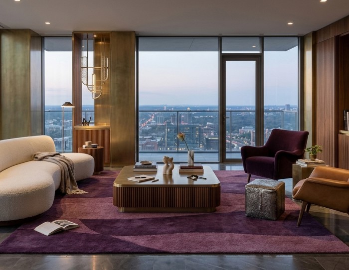 Plum colored rug